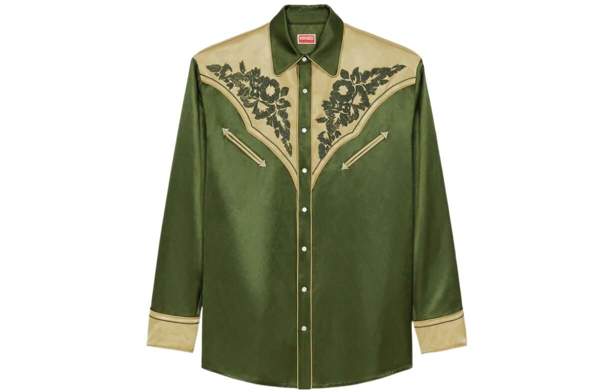 【代購】KENZO Kenzo X Nigo Western Flower Limited Collection Shirt Men's Khaki