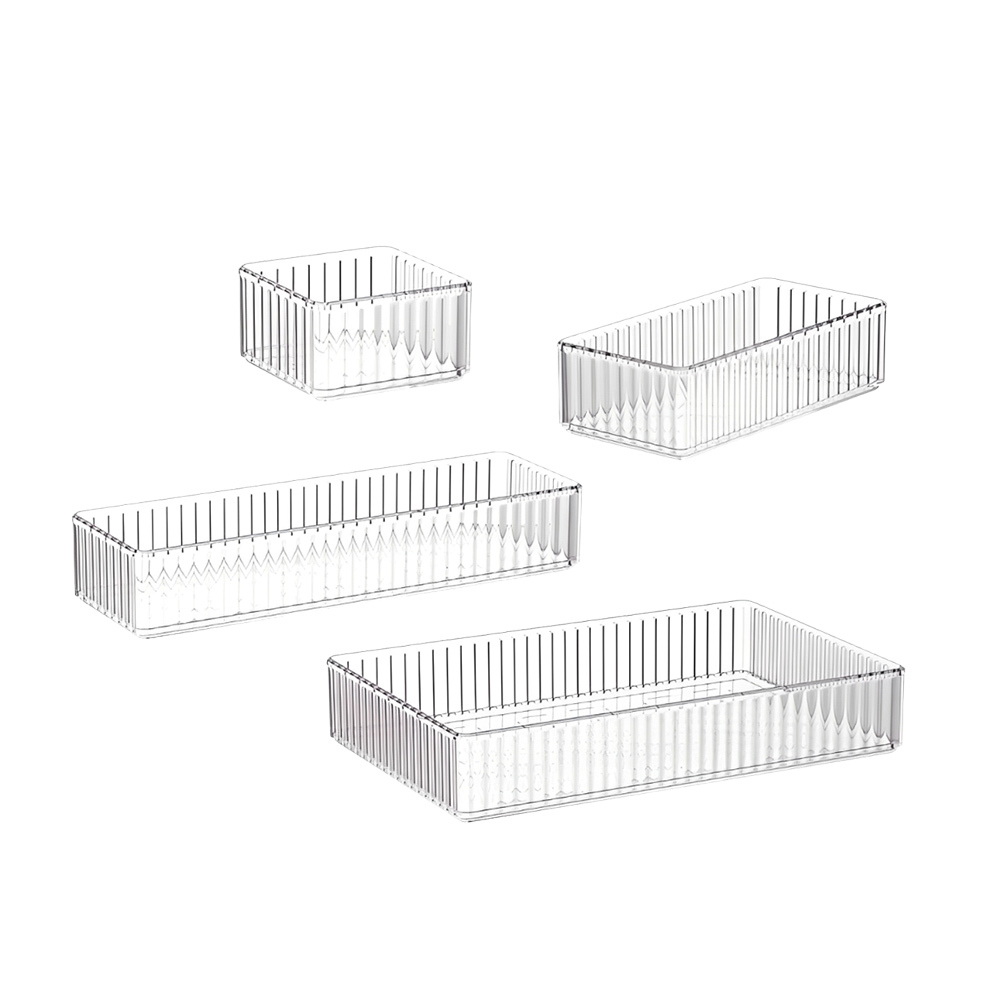 波浪紋透明收納盒