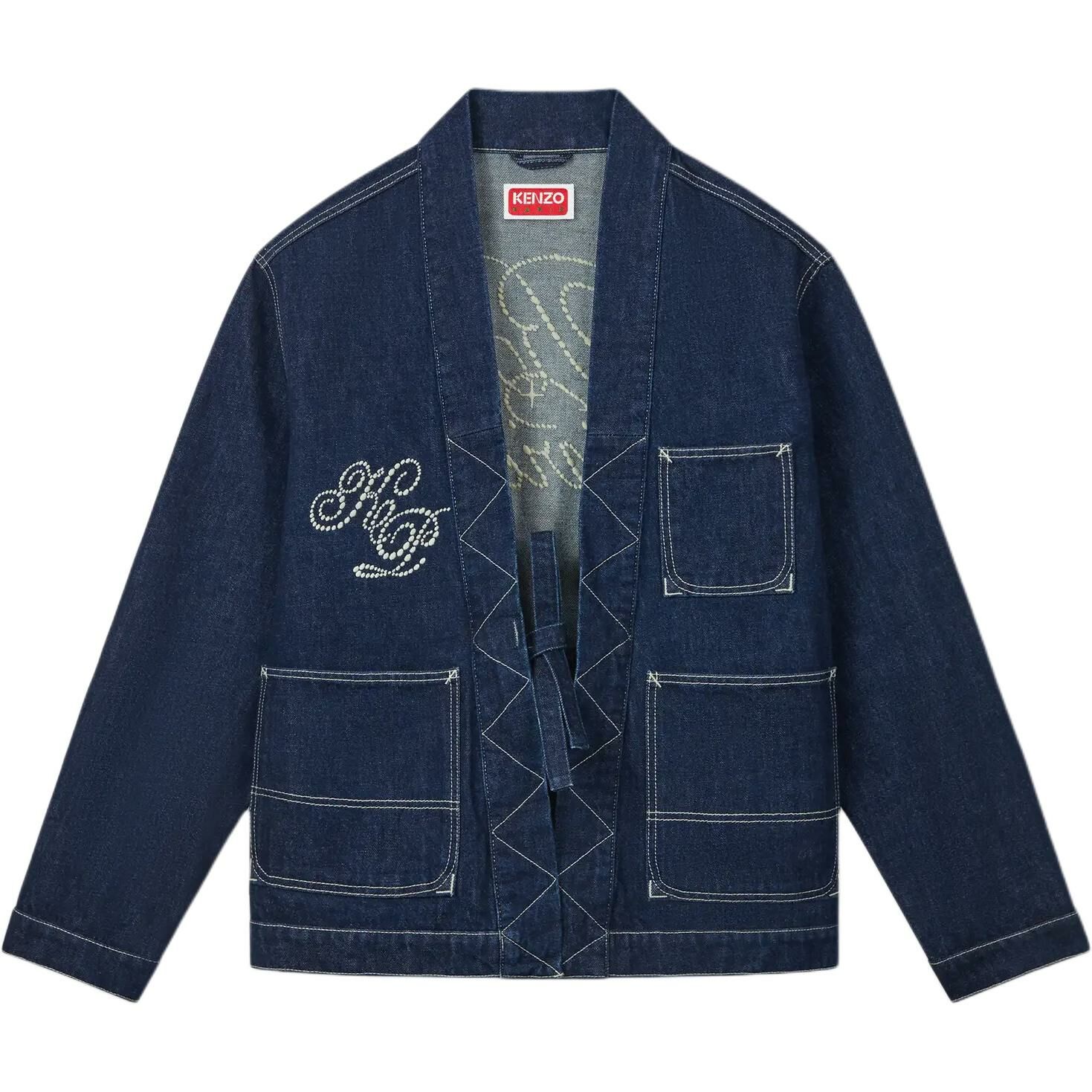 【代購】KENZO Japanese Denim Kimono Embroidered Jacket