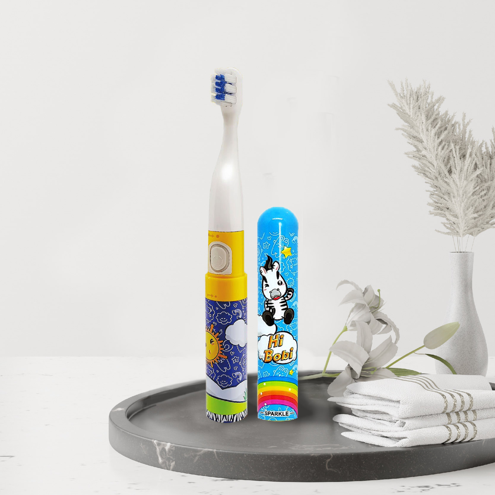 【歐盟認證安全無毒】兒童隨身電動牙刷藍色款💙【民視誰知女人心推薦】