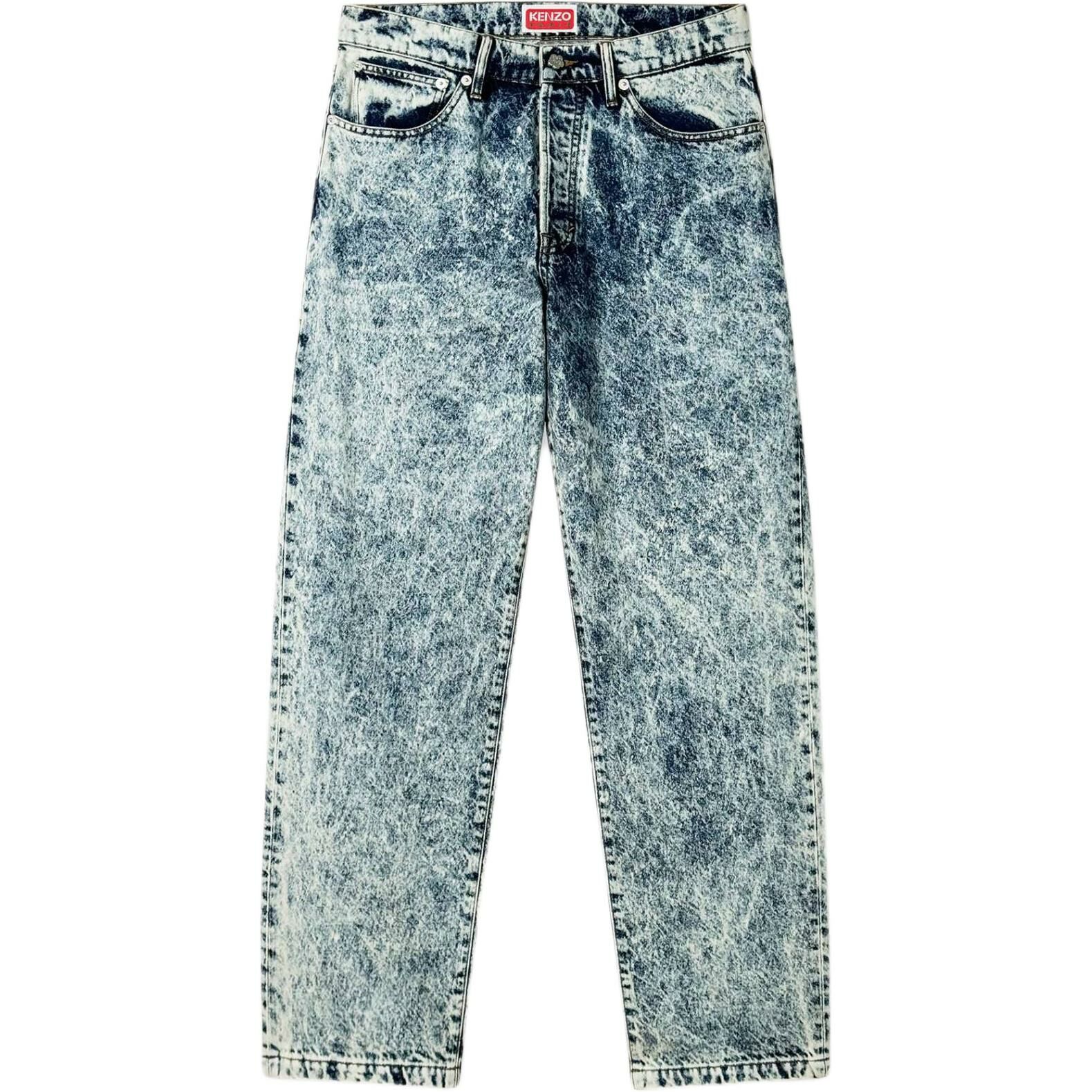 【代購】KENZO Logo Patch Loose Fit Jeans