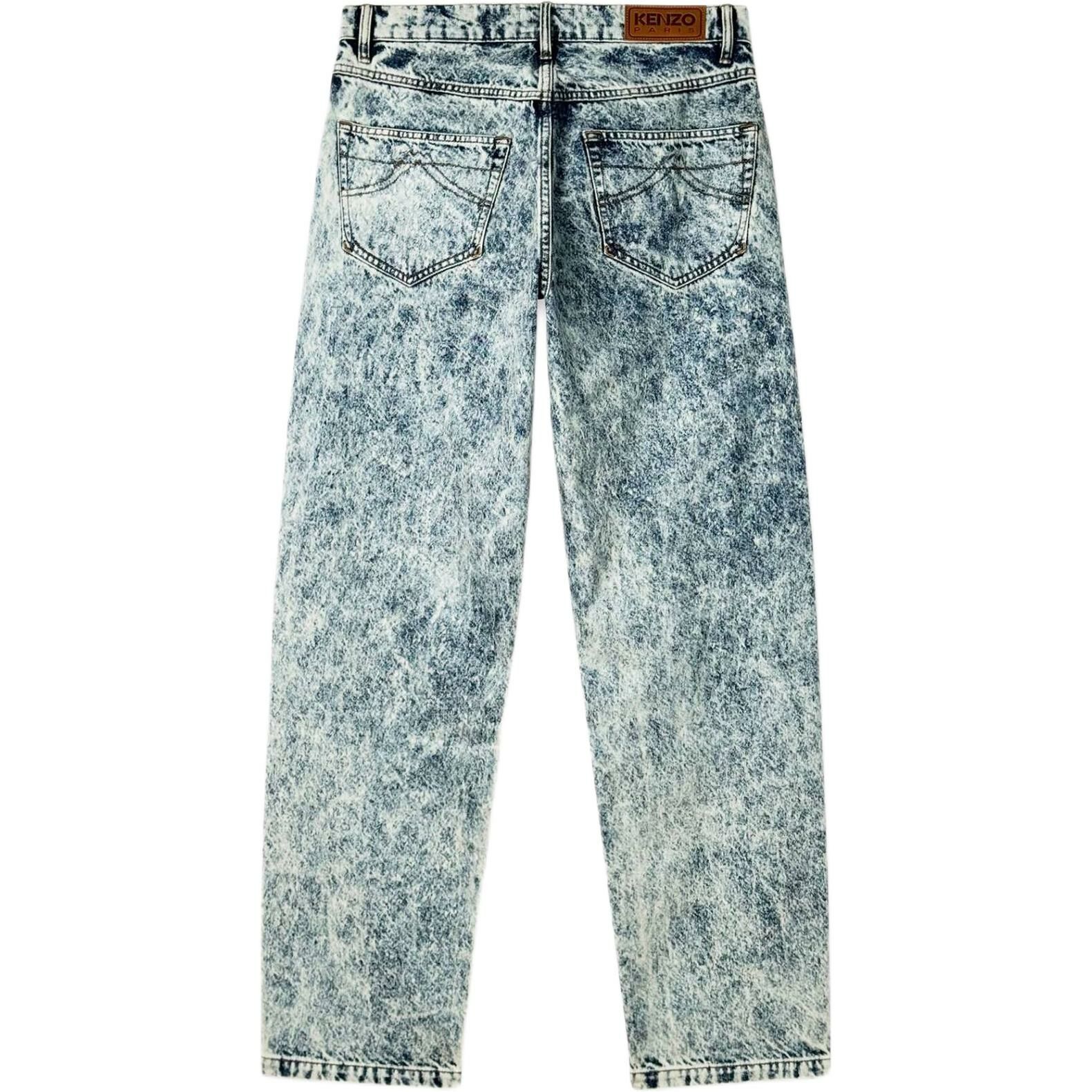 【代購】KENZO Logo Patch Loose Fit Jeans