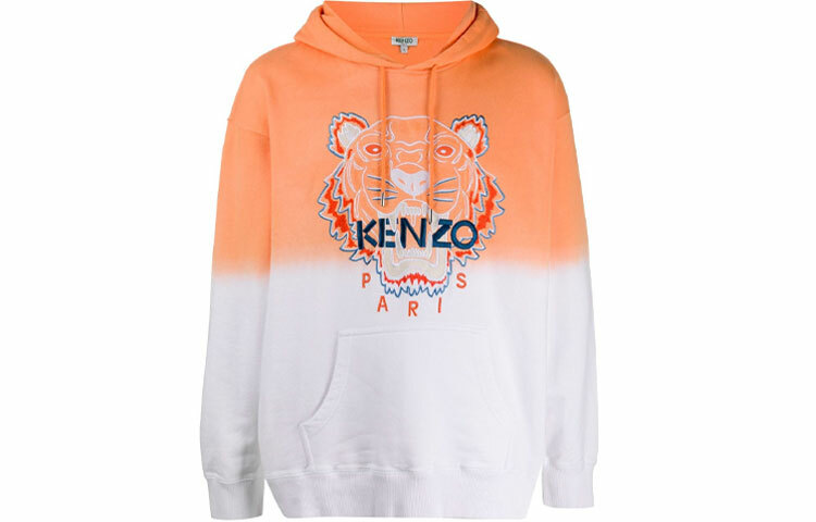 【代購】KENZO Sweatshirts Men Orange White