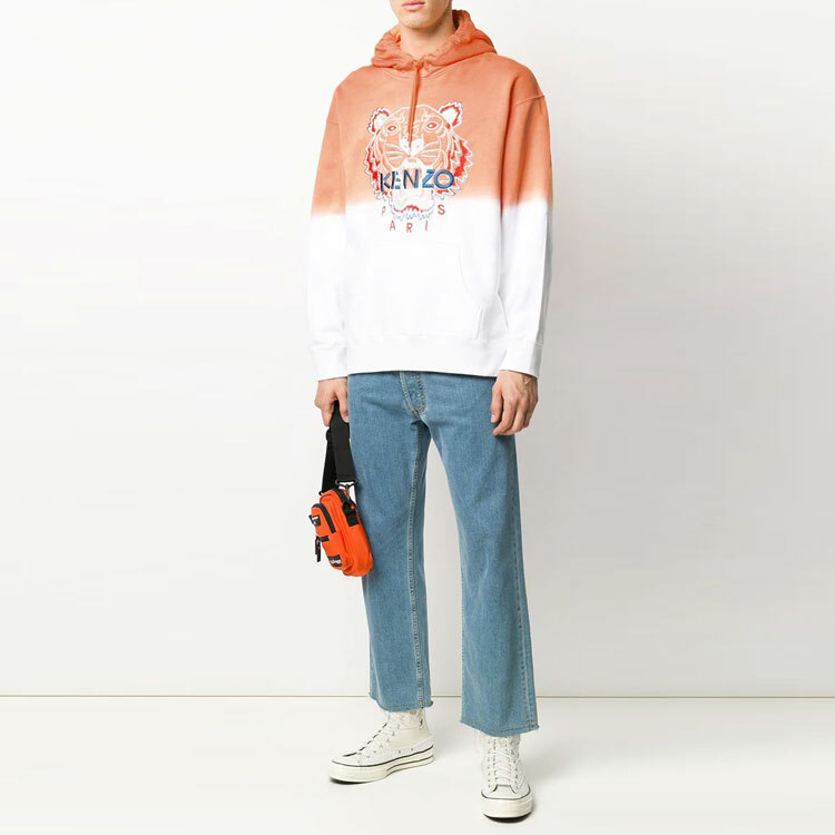 【代購】KENZO Sweatshirts Men Orange White