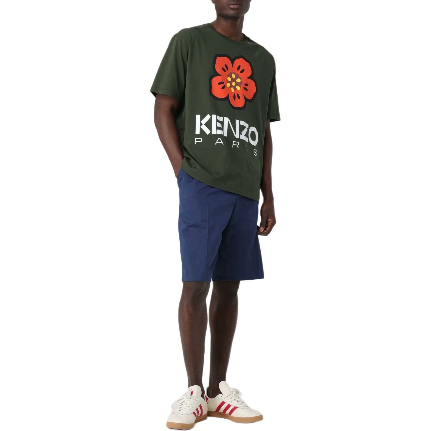 【代購】KENZO Logo-embroidered Bermuda Shorts