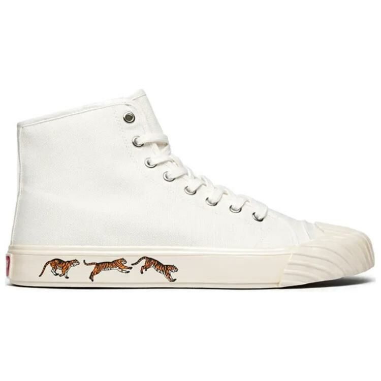 【代購】KENZO School High Top Trainers Tiger Sole Off White