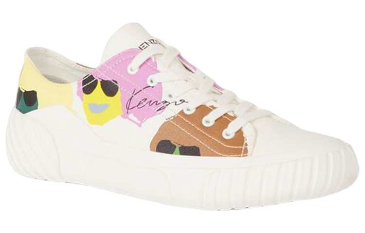【代購】KENZO Kenzo Tribute Anti-Slip And Wear-Resistant Coverage Low-Top Sports Casual Shoes Women's White