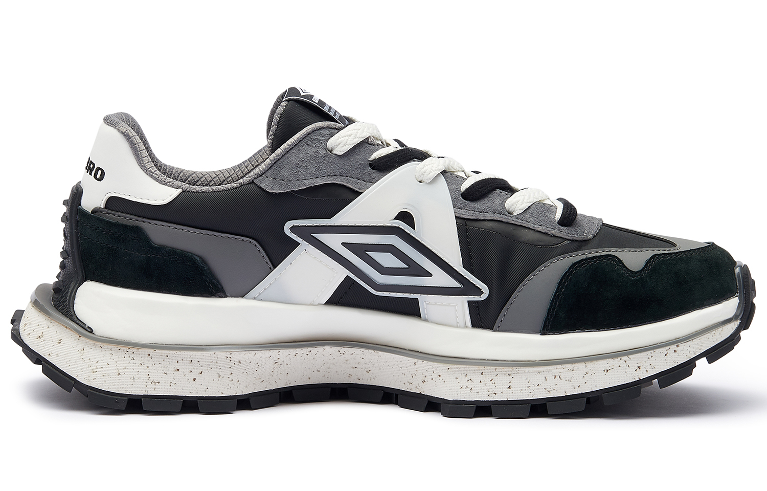 【代購】Umbro Anti-Slip And Wear-Resistant Coverage Support Rebound Low-Top Casual Shoes Men's Black Gray White