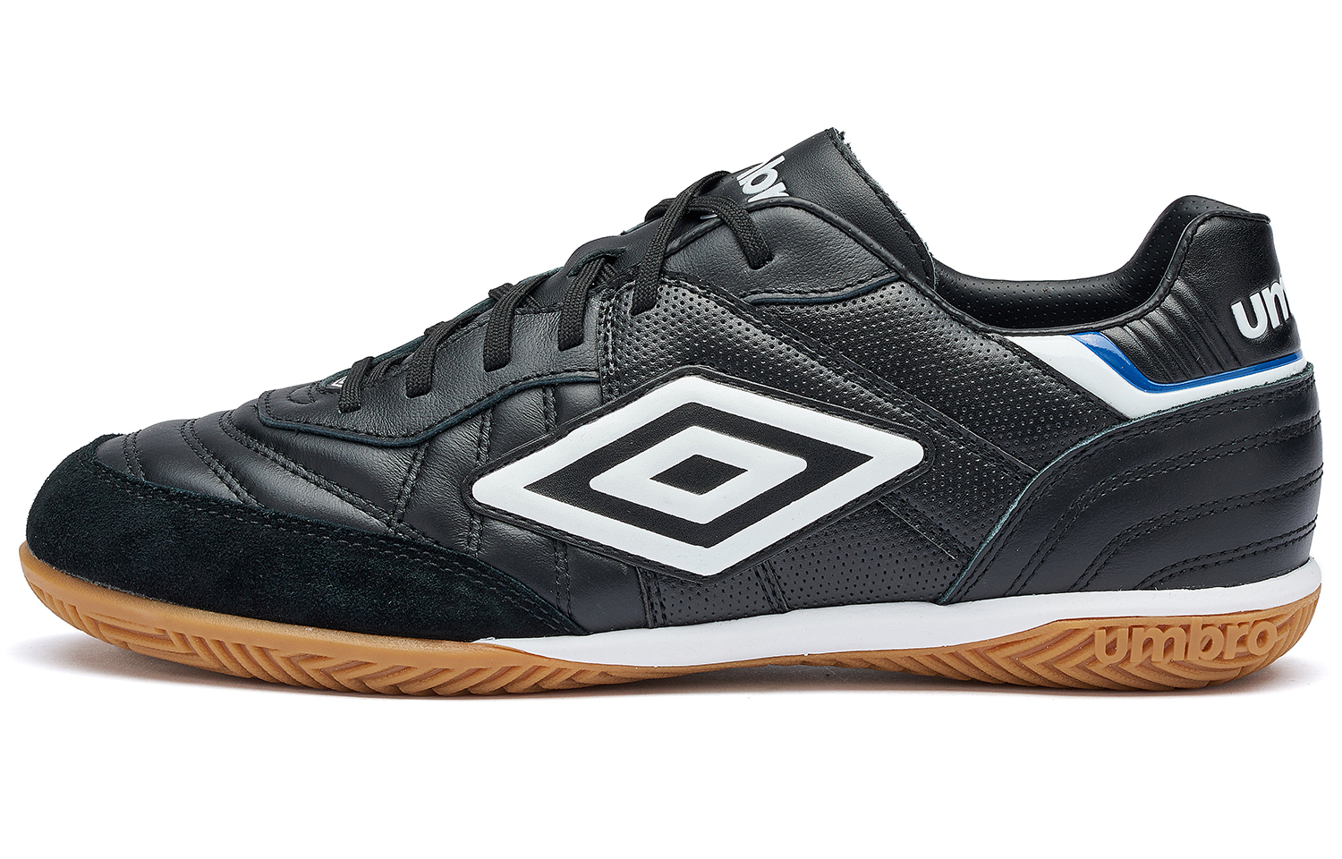【代購】Umbro Speciali IC/IN Cushioned Wear-Resistant Support Soccer Shoes Men's Black White Blue