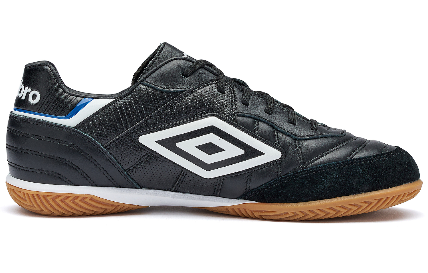 【代購】Umbro Speciali IC/IN Cushioned Wear-Resistant Support Soccer Shoes Men's Black White Blue