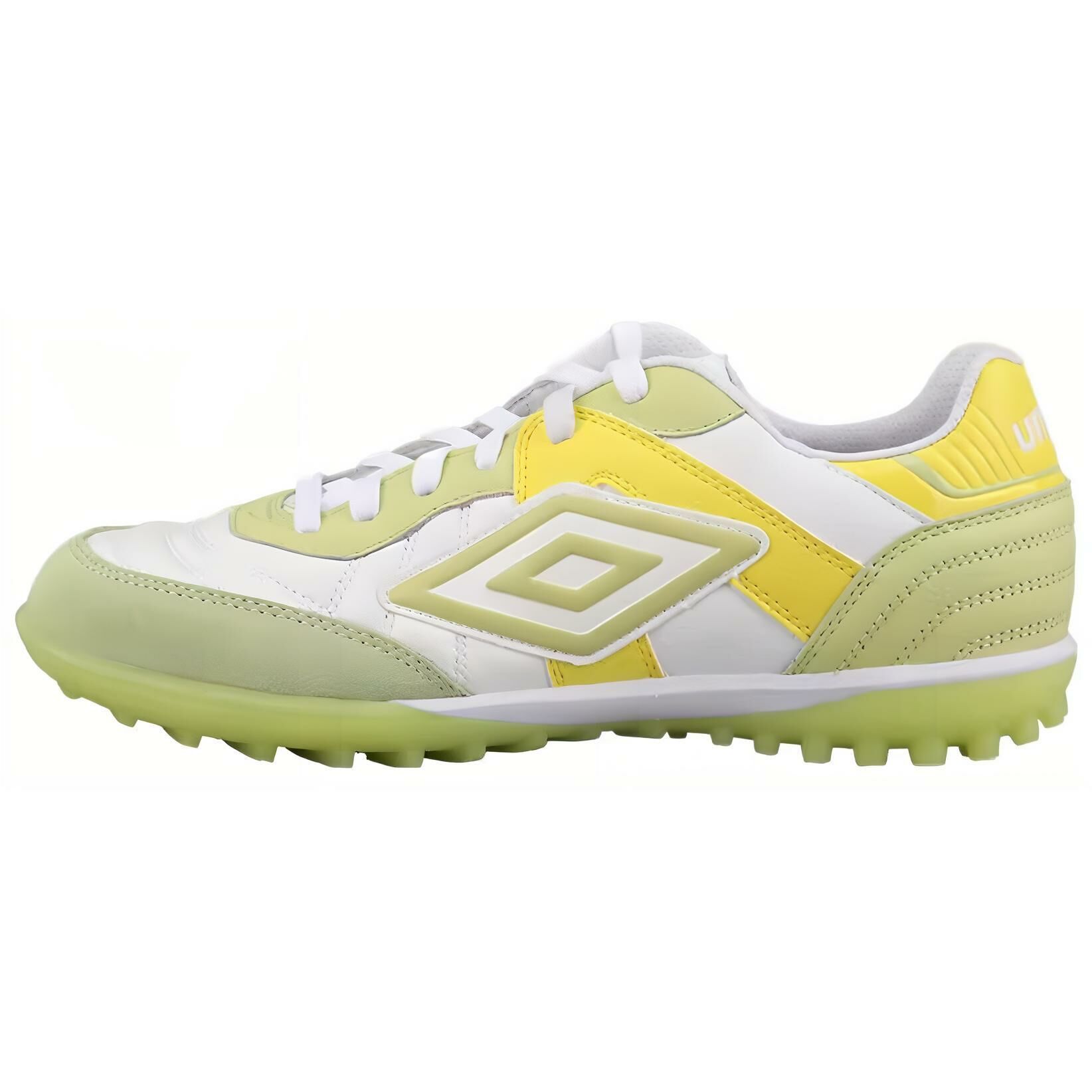 【代購】Umbro Speciali TF Rubber Broken Studs Slip-Resistant Coverage Soccer Shoes Unisex Yellow Green White