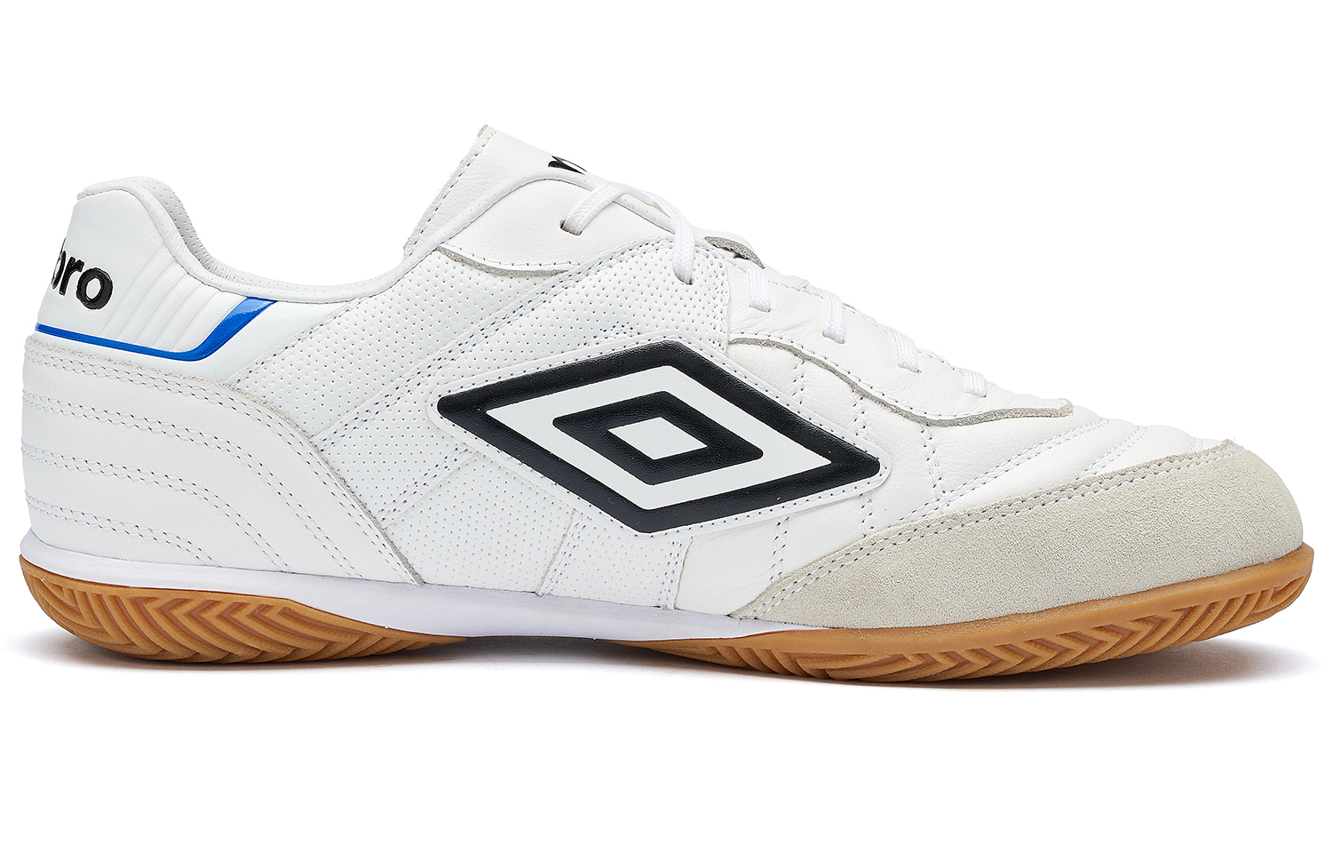 【代購】Umbro IC/IN Cushioned Wear-Resistant Support Soccer Shoes Men's White Black Blue