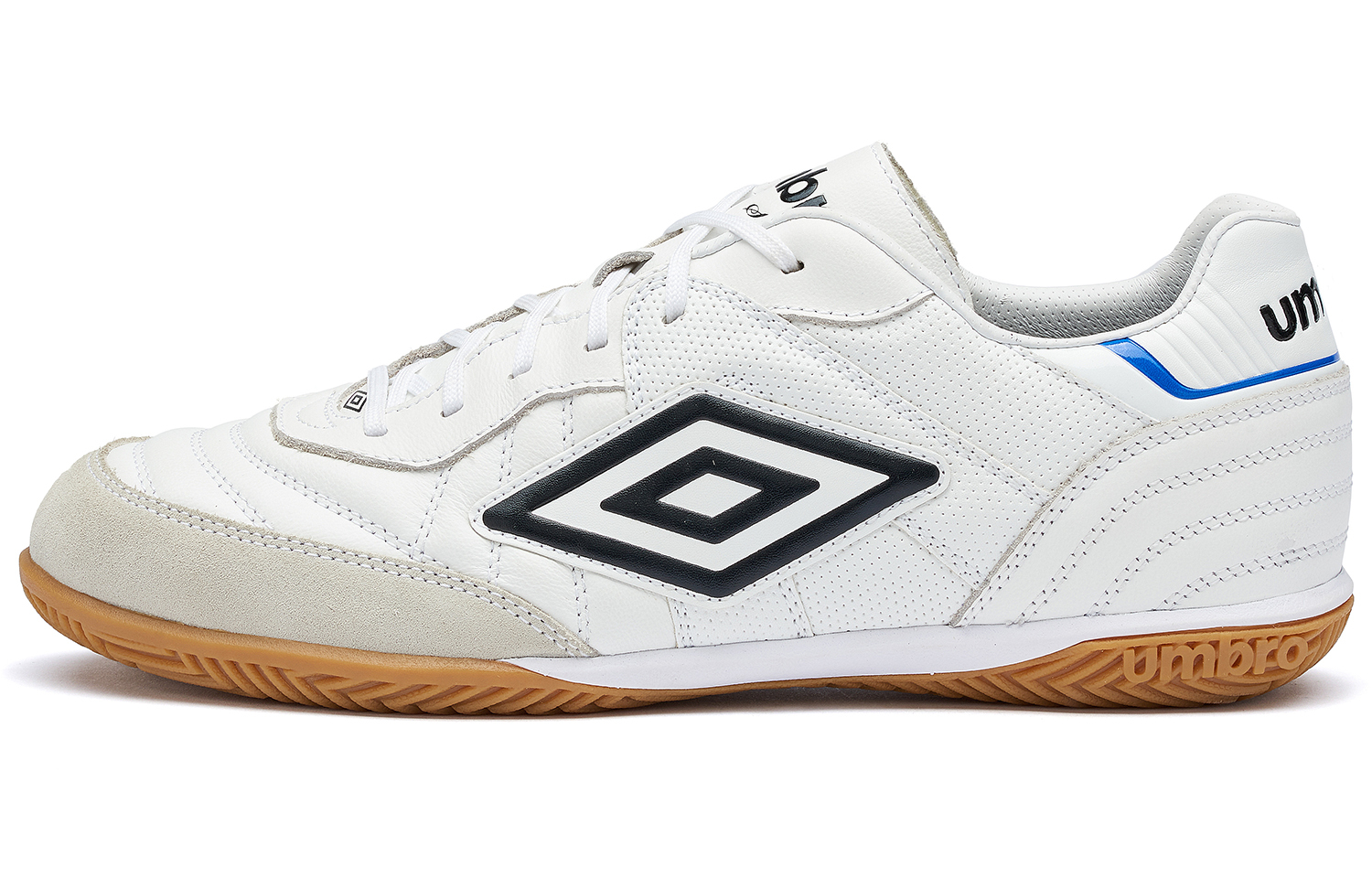 【代購】Umbro IC/IN Cushioned Wear-Resistant Support Soccer Shoes Men's White Black Blue