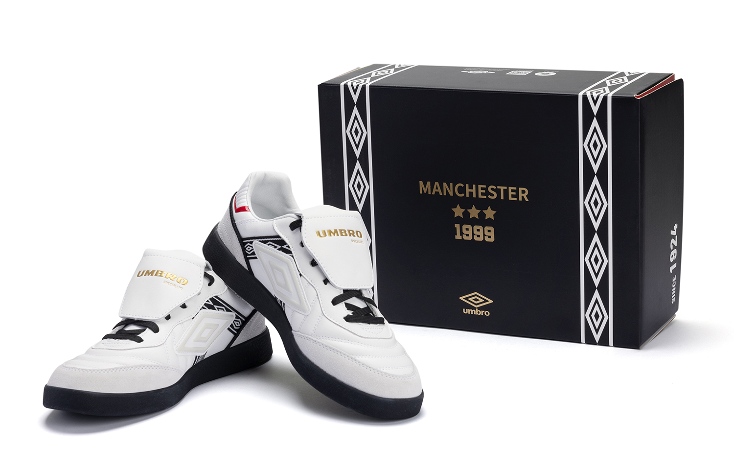 【代購】Umbro Speciali Red Diamond Classic Collection Cushioning Low-Top Skateboard Shoes Women's Velvet White