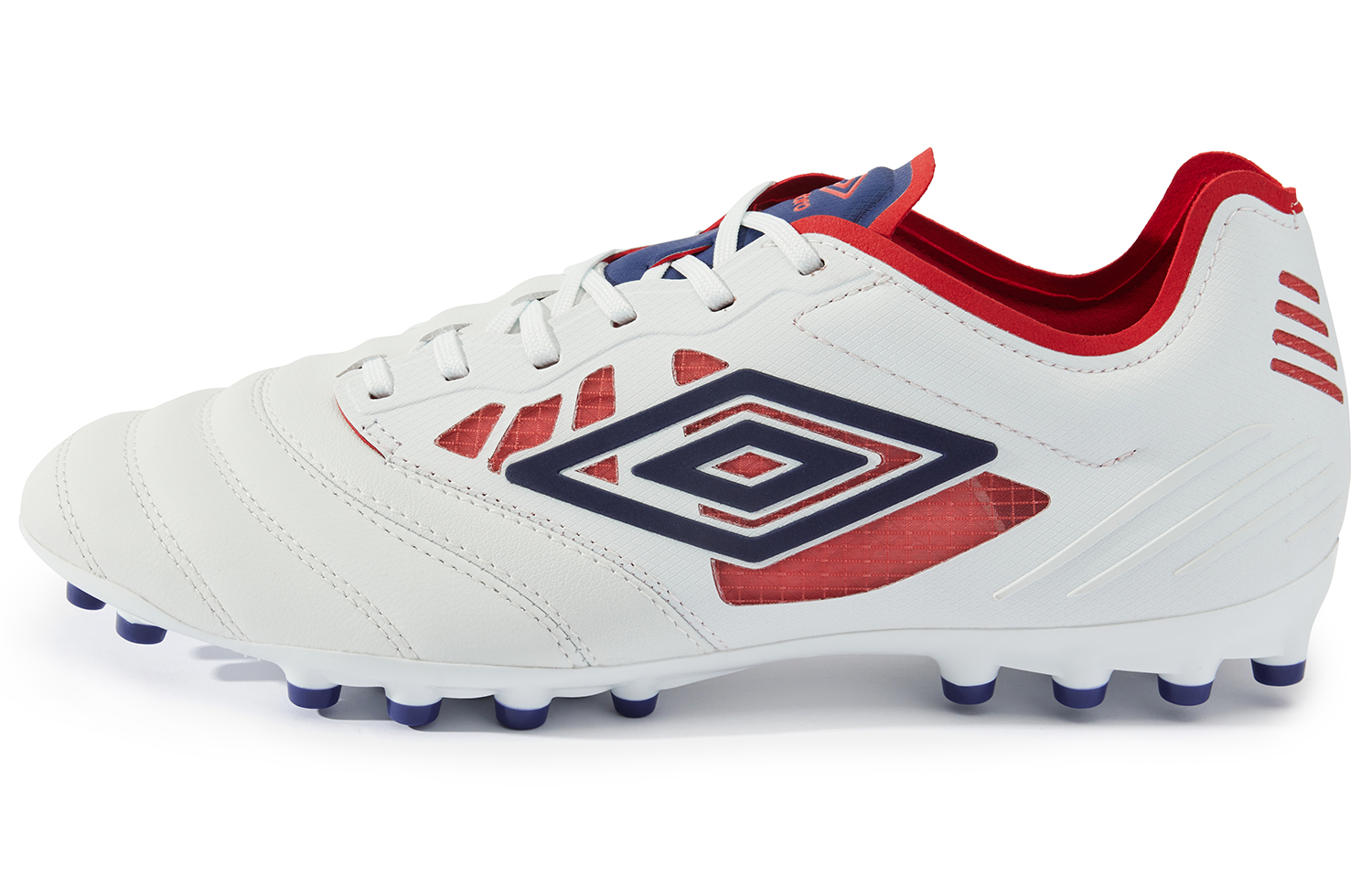 【代購】Umbro AG Rubber Short Studs Anti-Slip Wear-Resistant Soccer Shoes Men's White Red Blue