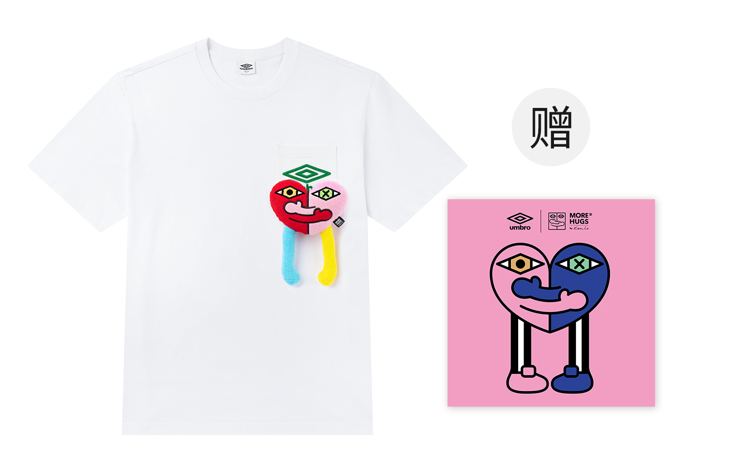 【代購】Umbro MORE HUGS Co-branded T-Shirt Unisex Snowflake White