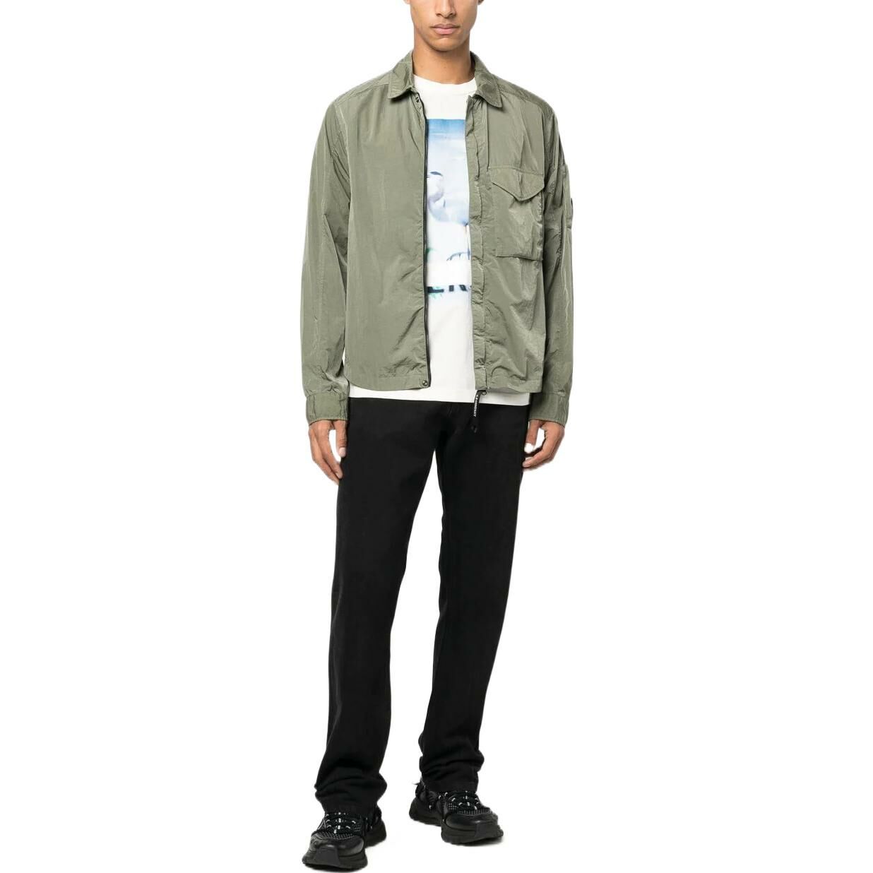 【代購】C.P.Company Logo Plaque Long-Sleeved Jacket