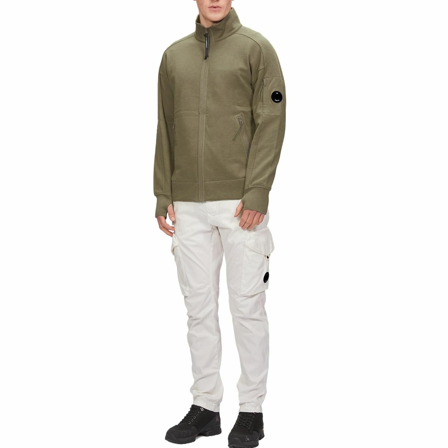 【代購】C.P.Company Lens-detail Zip-up Cotton Sweatshirt