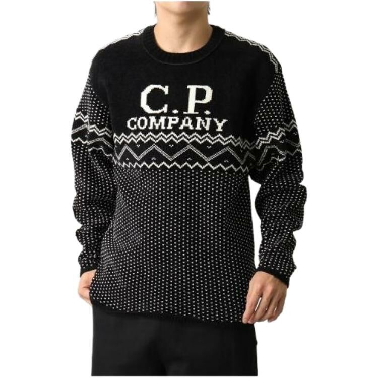 【代購】C.P.Company Logo-intarsia Cotton Jumper