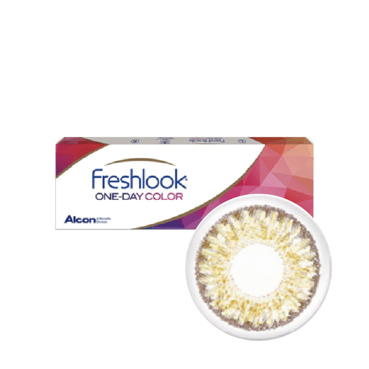 愛爾康睛艷彩色系列彩色日拋(10片)睛艷棕