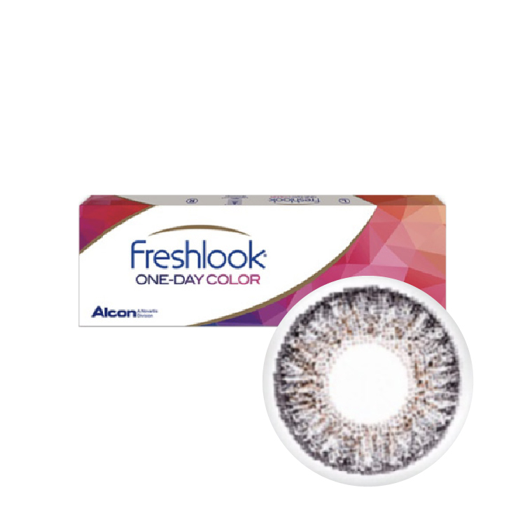 愛爾康睛艷彩色系列彩色日拋(10片)睛艷灰