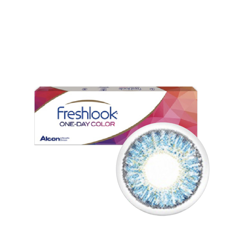 愛爾康睛艷彩色系列彩色日拋(10片)睛艷藍