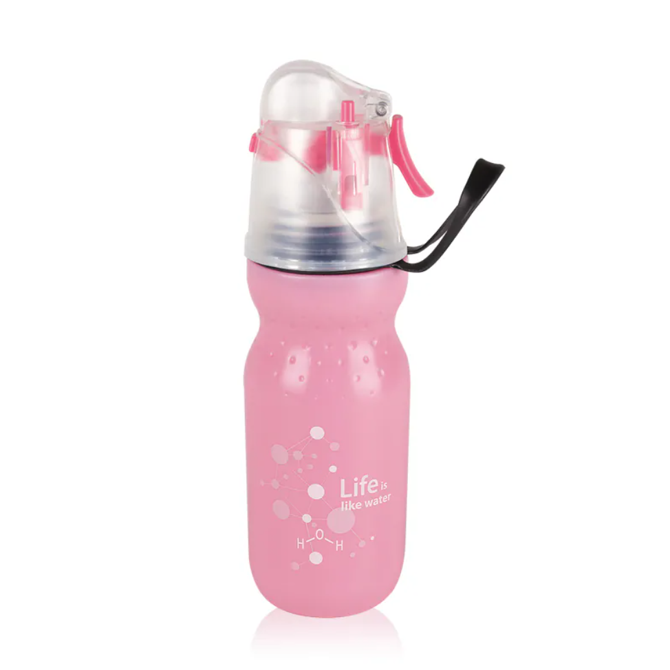A14 350ml 石墨烯活能水分子噴霧水樽 (送兩粒冰粒) - 粉紅色｜9943 LA
