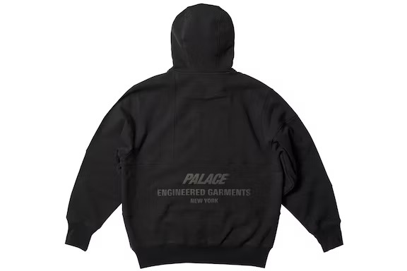 【代購】PALACE X Engineered Garments Heavy Patchwork Zip Hood