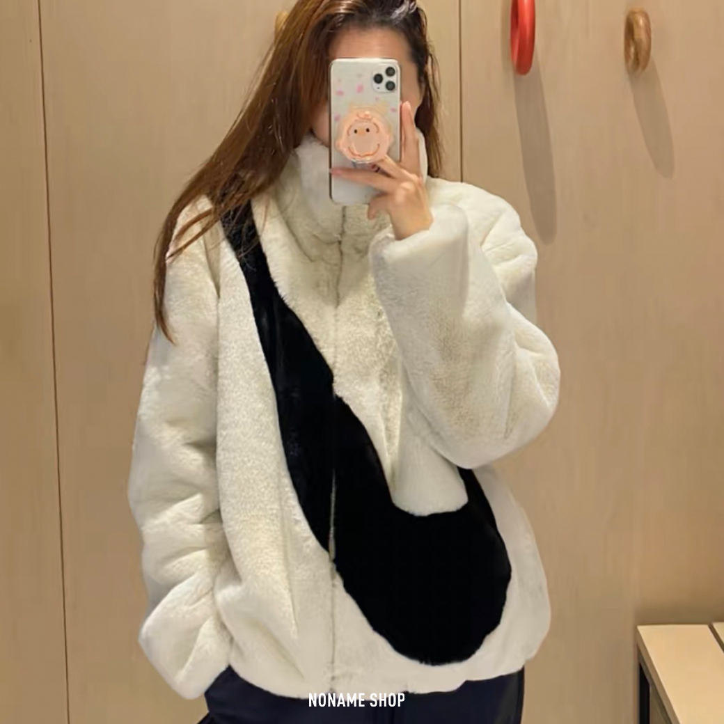 🔥限時特價🔥 NIKE FUR Jacket 經典 大勾 軟毛 皮草 外套 四色 (女款)