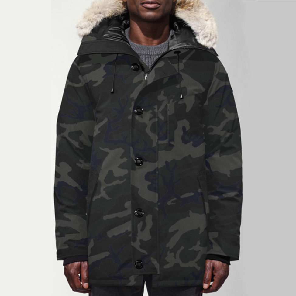 【代購】Canada Goose Black Mark Winter Down Jacket Men's Black Camouflage