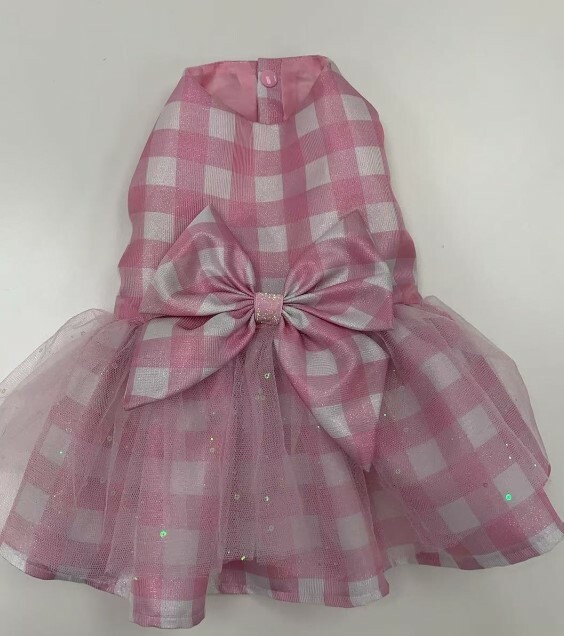 BB Pink plaid Vest Dress