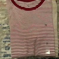 [S] TOMMY HILFIGER STRIPE CREW NECK FAVORITE T-SHIRT,ROUGE MULTI, 76J5262-601 (STH1034)