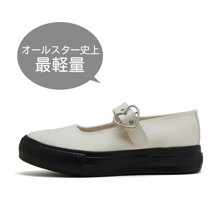 🇯🇵 CONVERSE ALL STAR LT PLTS MJ HEARTBUCKLE OX 奶油白 黑底 愛心釦 MARY JANE 瑪莉珍鞋 瑪麗珍 女鞋 31314010 / 預購