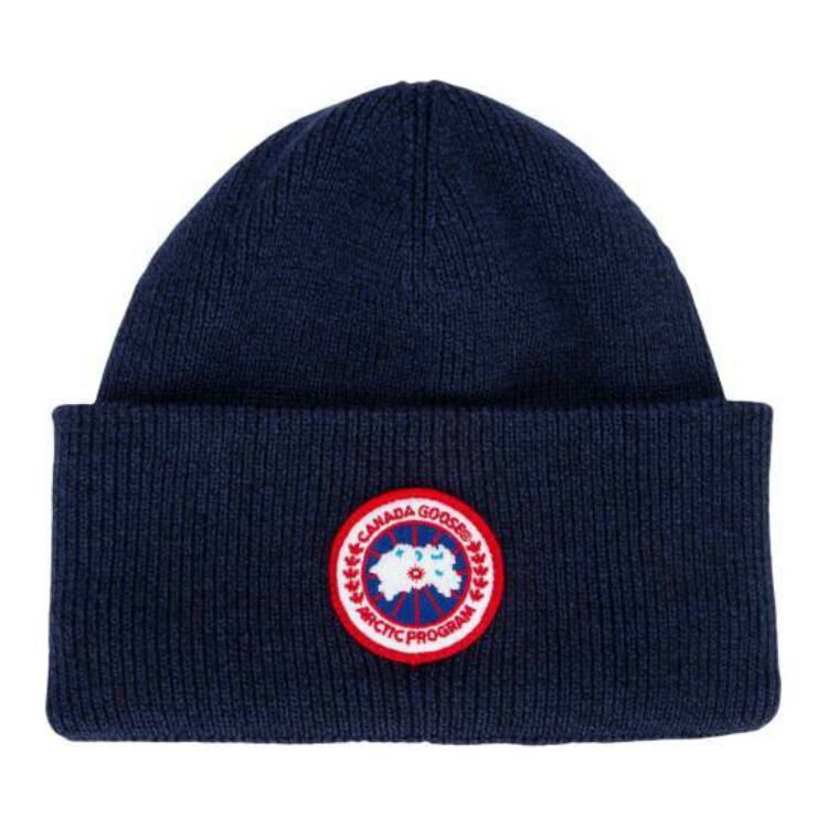 【代購】Canada Goose Logo Patch Knitted Beanie