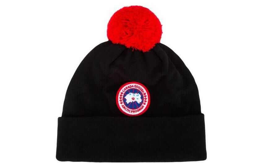 【代購】Canada Goose Logo Patch Pompom Hat