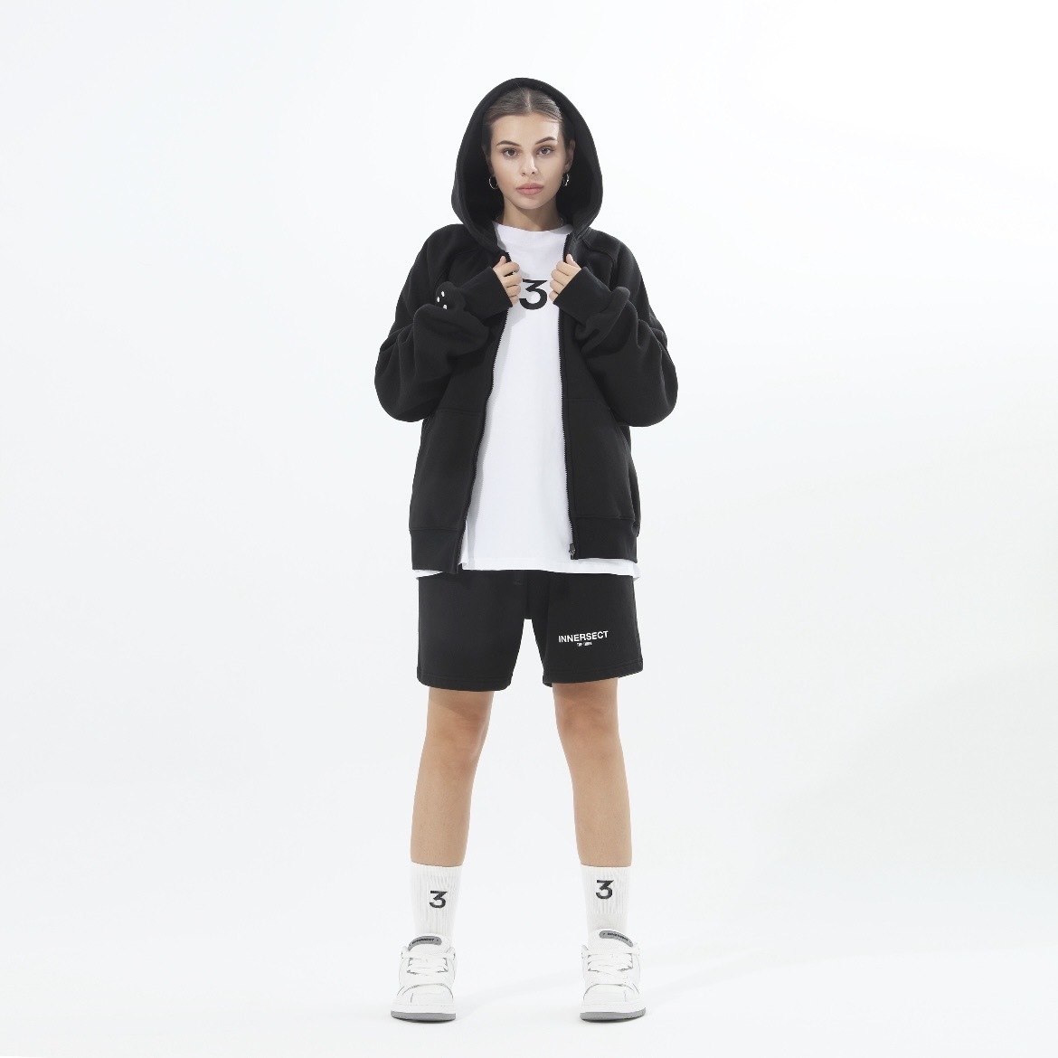 INNERSECT 三點LOGO連帽外套 INN23FWTHD54