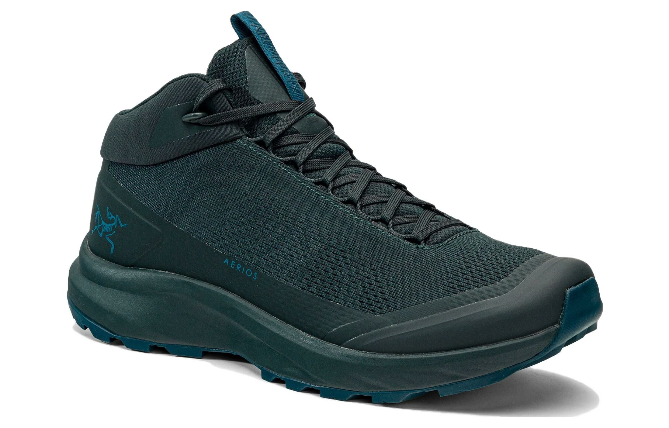 【代購】Arcteryx Aerios AURA Cushioning Wear-Resistant Mid-Top Outdoor Shoes Unisex Black Green