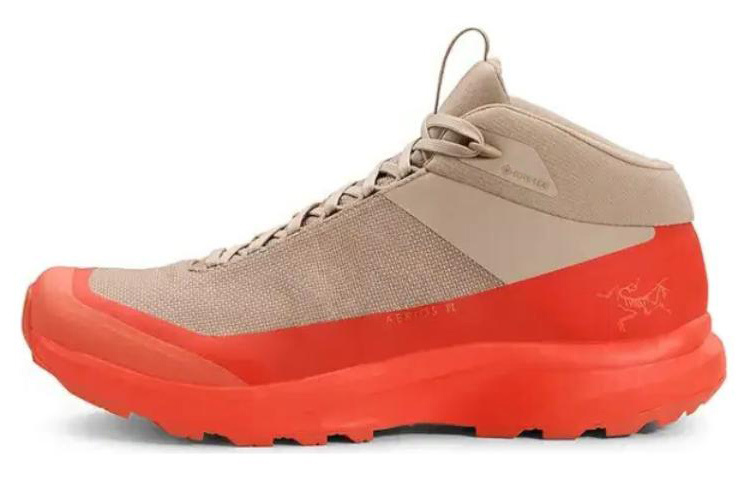 【代購】Arcteryx Aerios Fl 2 Mid Durable Breathable Mid-Top Outdoor Shoes Unisex Brown Red Patchwork