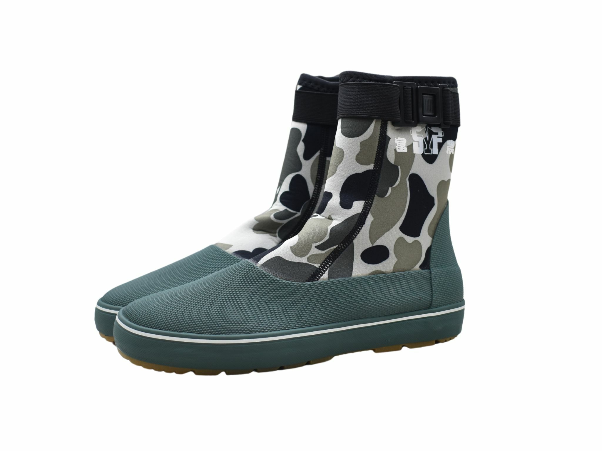 迷彩釣魚鞋 - 潛水鞋 (橡膠底)