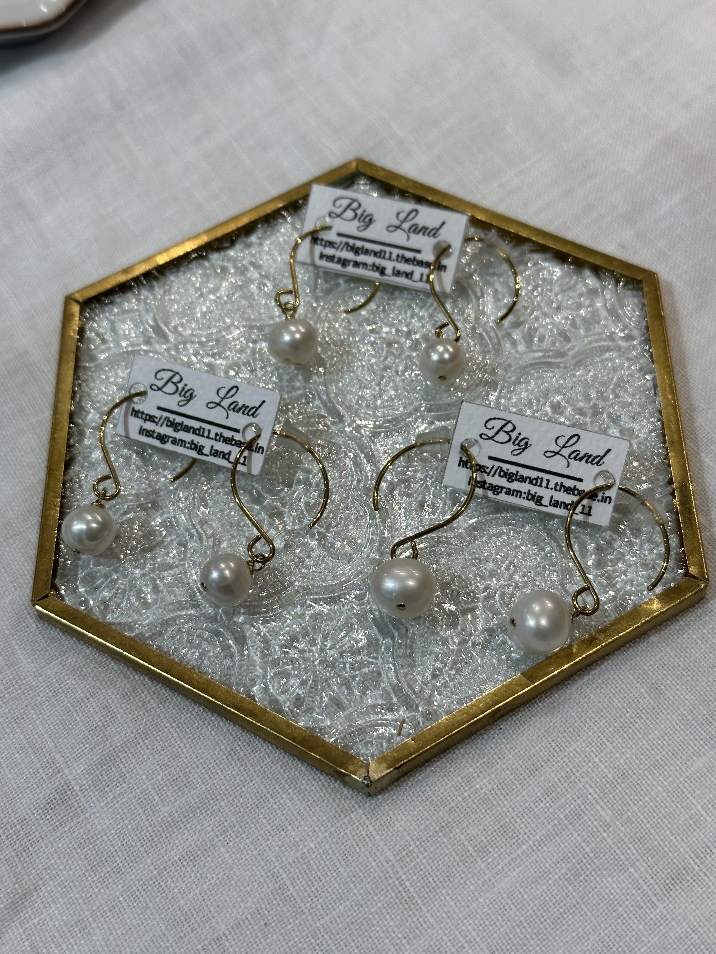 [Big Land] 淡水珍珠不銹鋼耳針 | NO.275