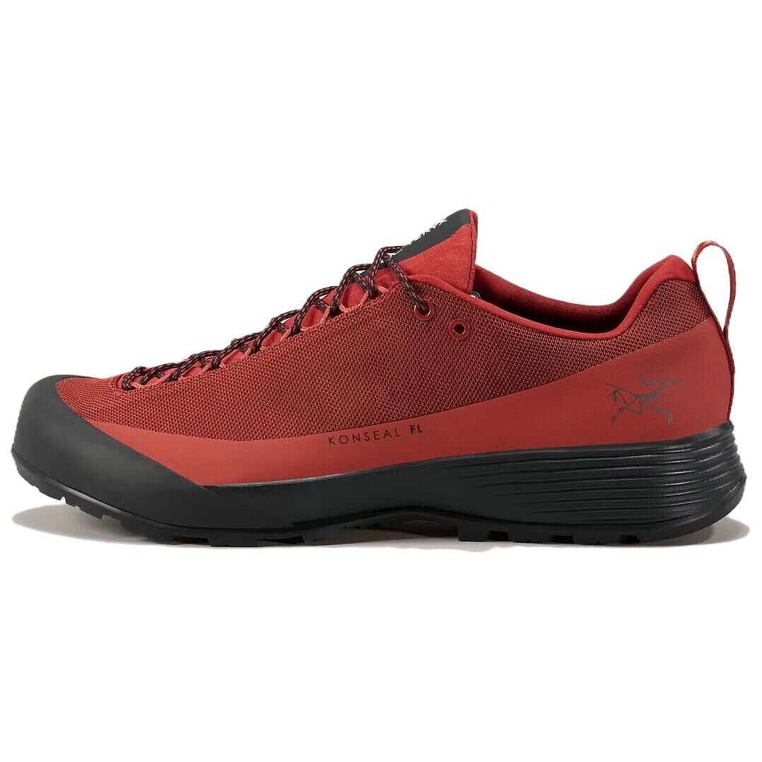 【代購】Arcteryx Konseal FL 2 Wear-Resistant Low-Top Outdoor Shoes Men's Red Black