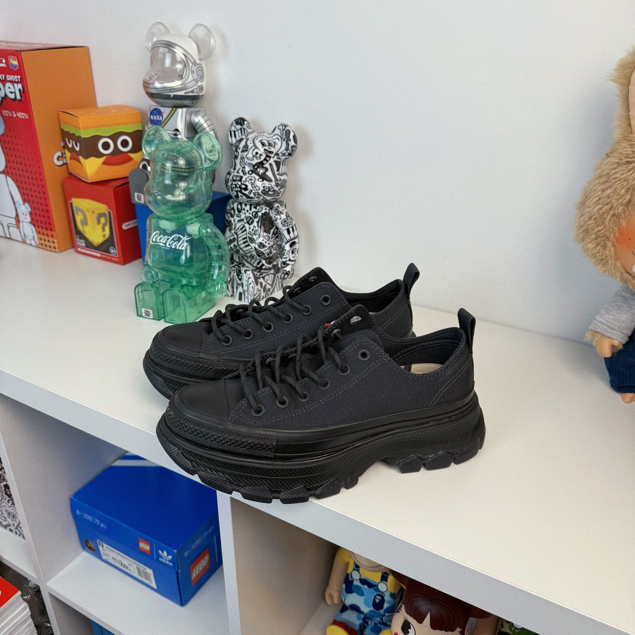 Converse AS Trekwave CS OX 日本限定 石墨黑 全黑化增高 厚底 帆布鞋 31314181