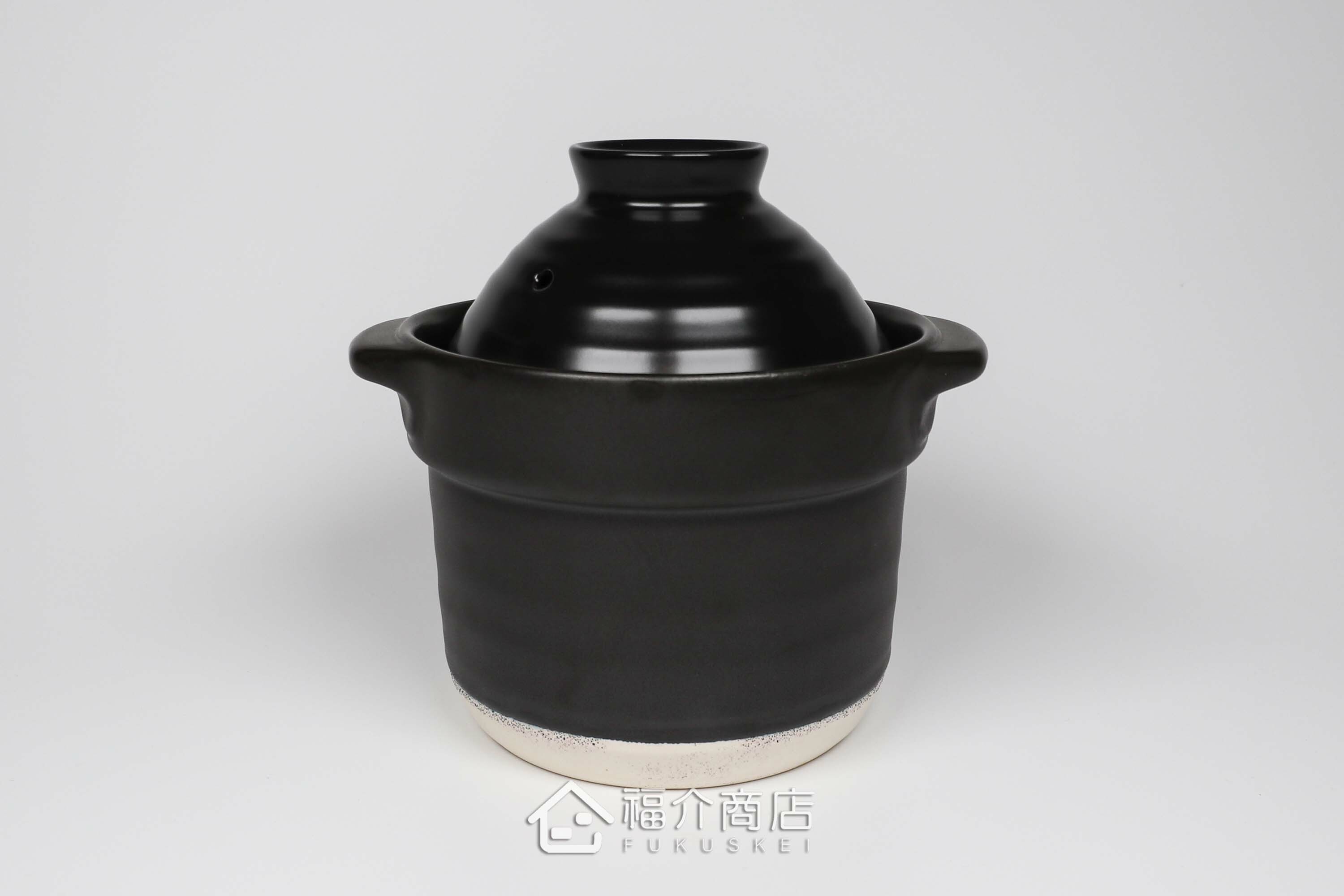 煮飯用陶瓷材質黑色雙層1杯米的飯鍋
