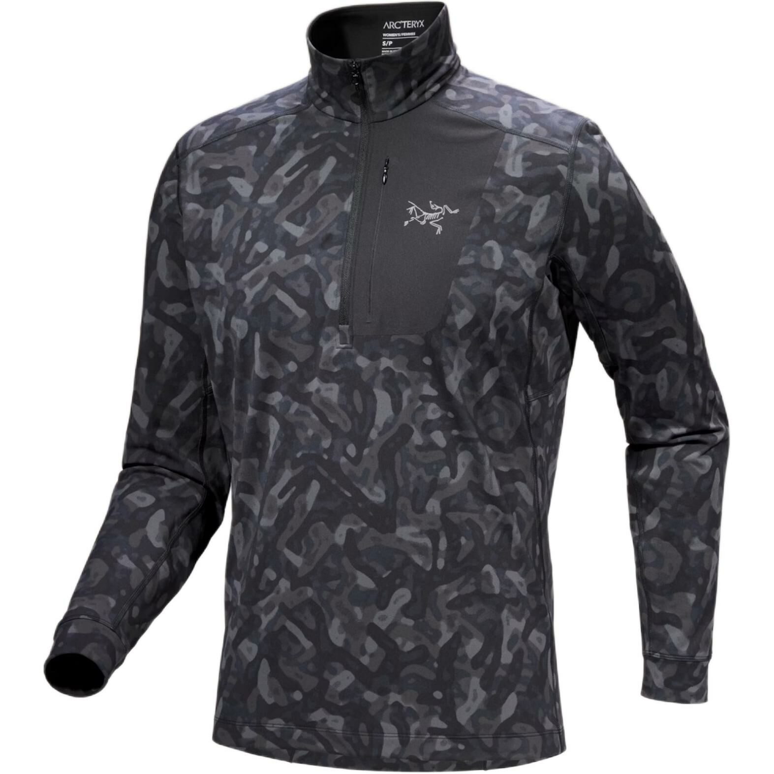 【代購】Arcteryx FW24 Rho LT Zip Neck Print Men's Jacket Men's Black