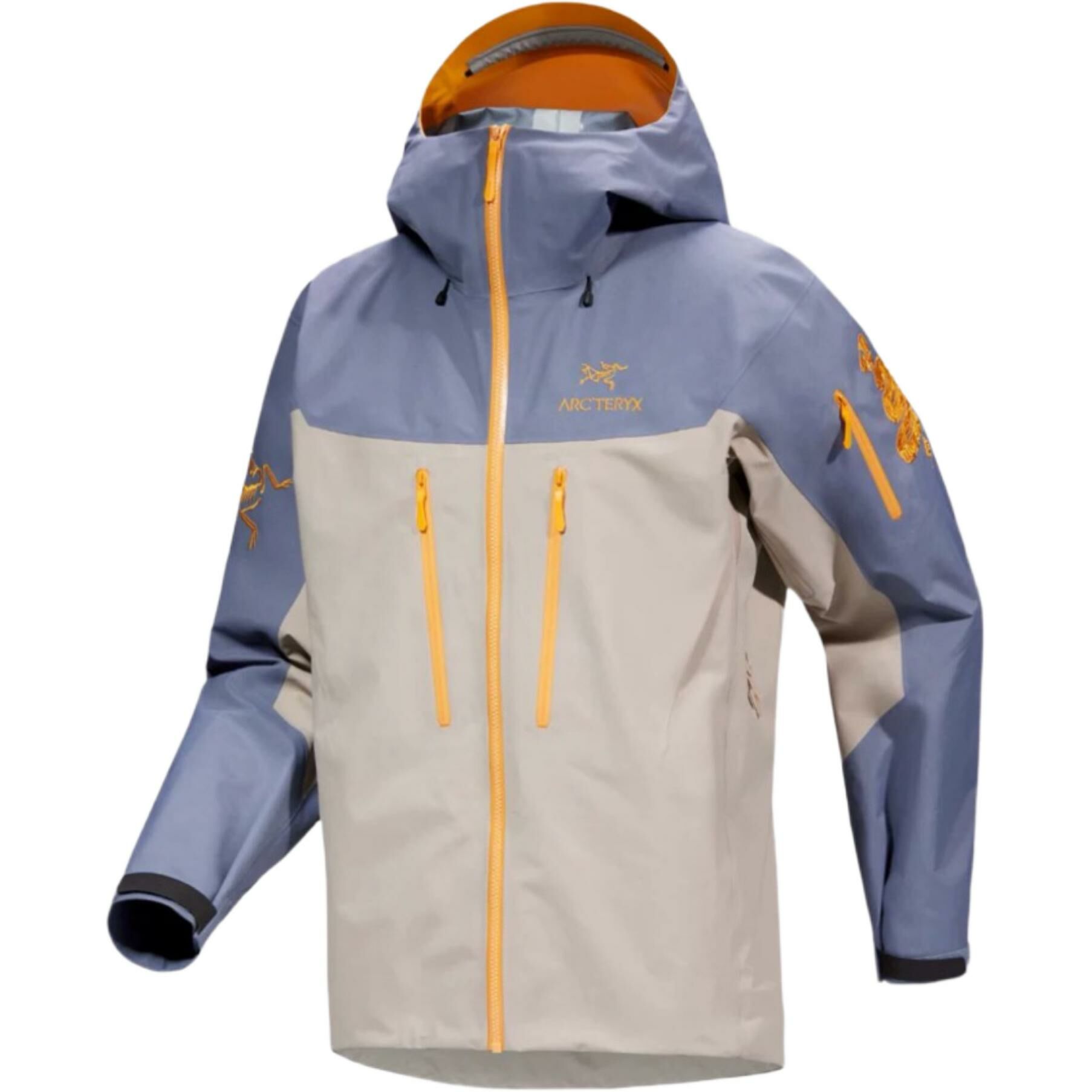 【代購】Arcteryx ALPHA SV Waterproof And Windproof Windbreaker Jacket Unisex Elegant Brown Stratus Blue Edziza Orange