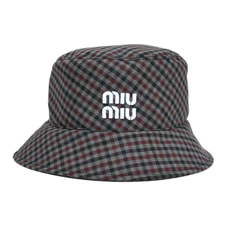 【代購】MIU MIU Virgin Wool Bucket Hats Women's Bordeaux