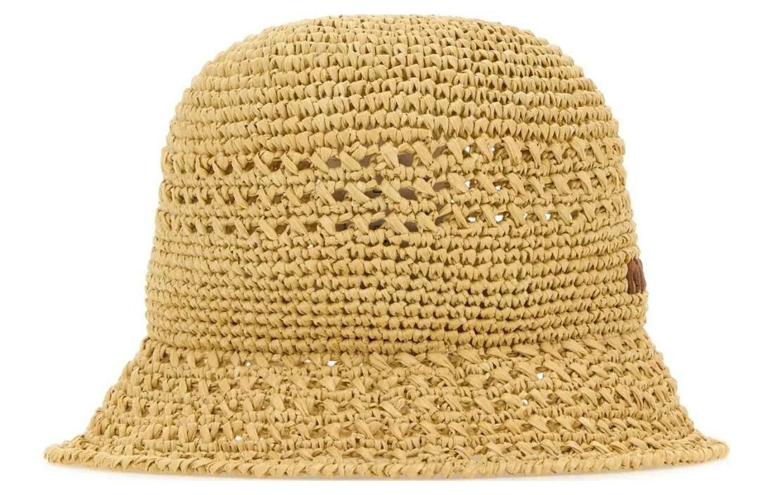 【代購】MIU MIU Logo Embroidered Crochet-Knitted Bucket Hat