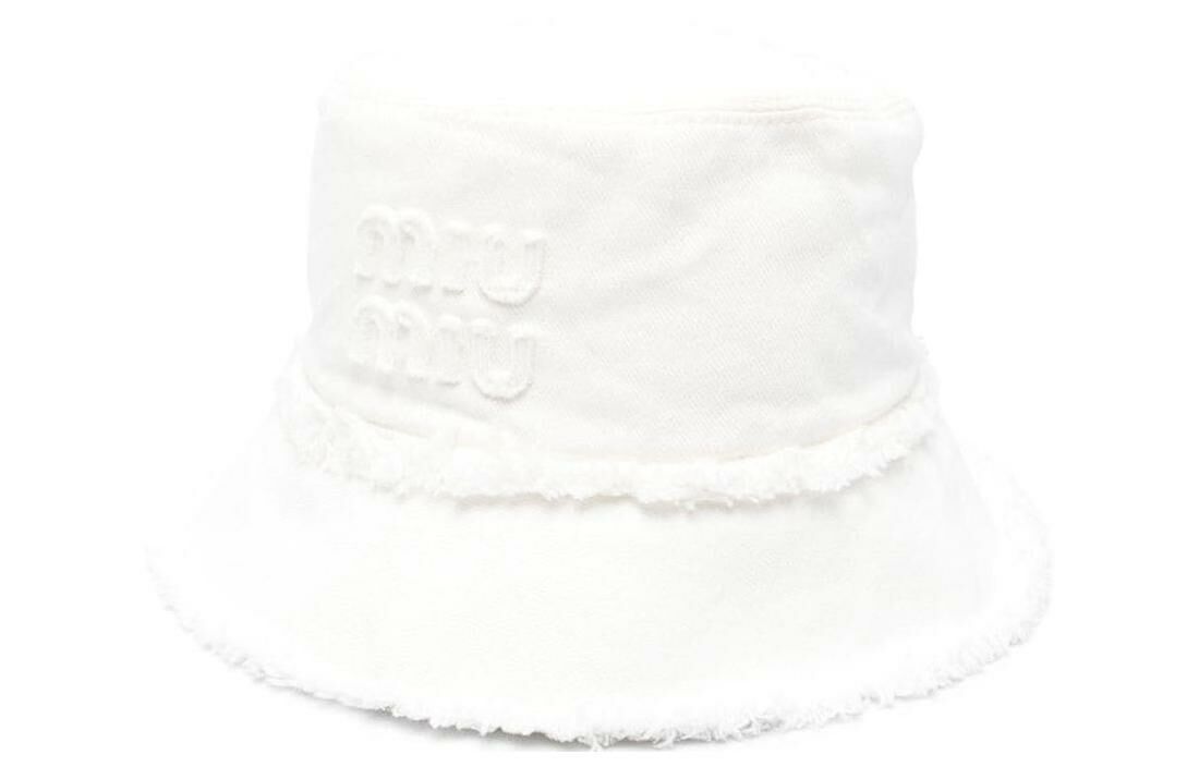 【代購】MIU MIU Cotton Bucket Hats Women's White