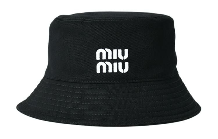 【代購】MIU MIU Polyester Bucket Hats Unisex Black