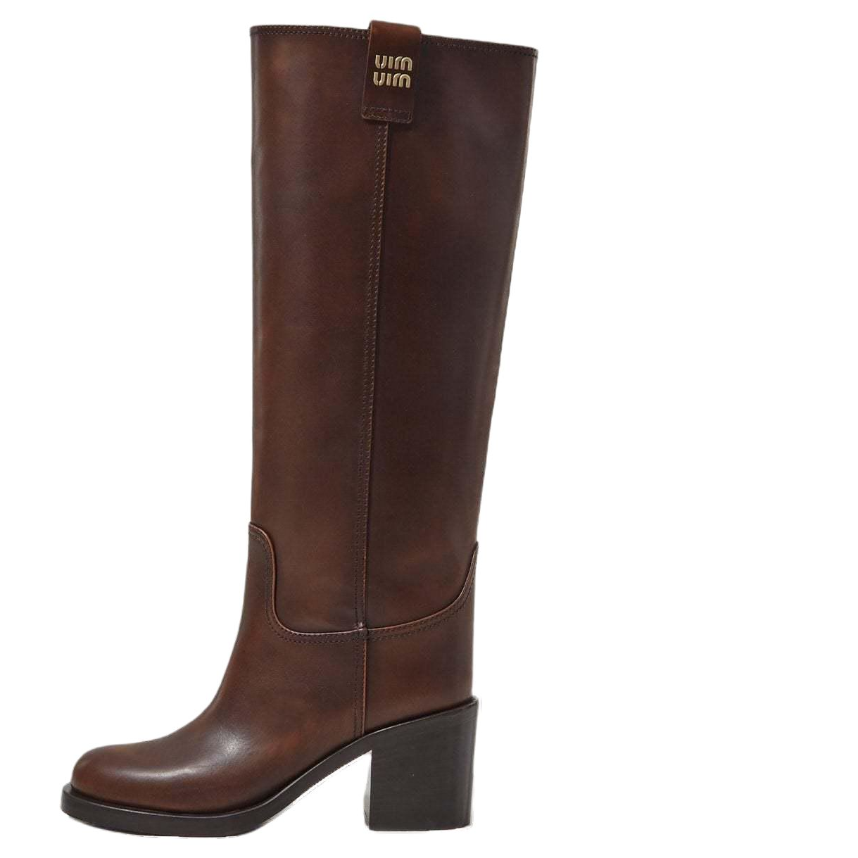 【代購】MIU MIU Knee-high Boots Women's Brown